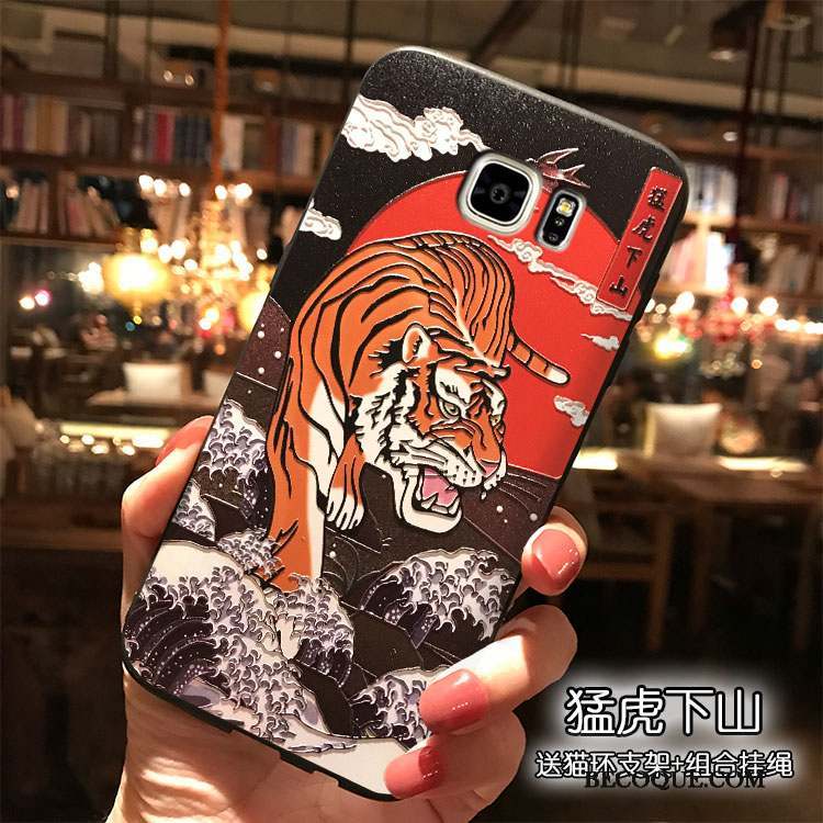 Samsung Galaxy Note 5 Coque De Téléphone Ornements Suspendus Tigre Silicone Tendance Étui