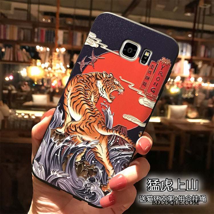 Samsung Galaxy Note 5 Coque De Téléphone Ornements Suspendus Tigre Silicone Tendance Étui