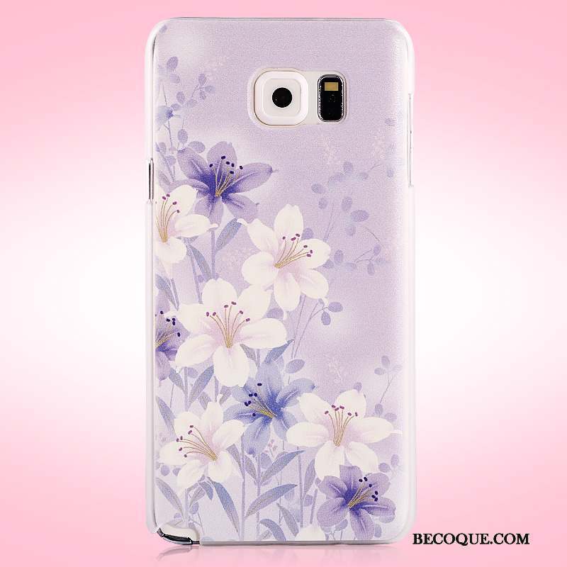 Samsung Galaxy Note 5 Coque De Téléphone Protection Difficile Violet Peinture Étui