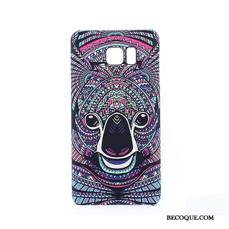 Samsung Galaxy Note 5 Coque De Téléphone Étui Violet Délavé En Daim Difficile Gaufrage