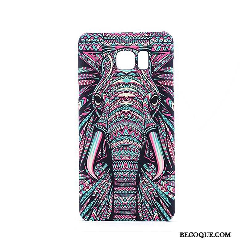 Samsung Galaxy Note 5 Coque De Téléphone Étui Violet Délavé En Daim Difficile Gaufrage