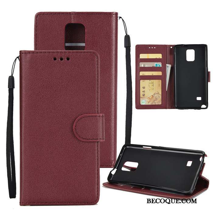 Samsung Galaxy Note 5 Coque Fluide Doux Incassable Vin Rouge Protection Silicone Étui En Cuir