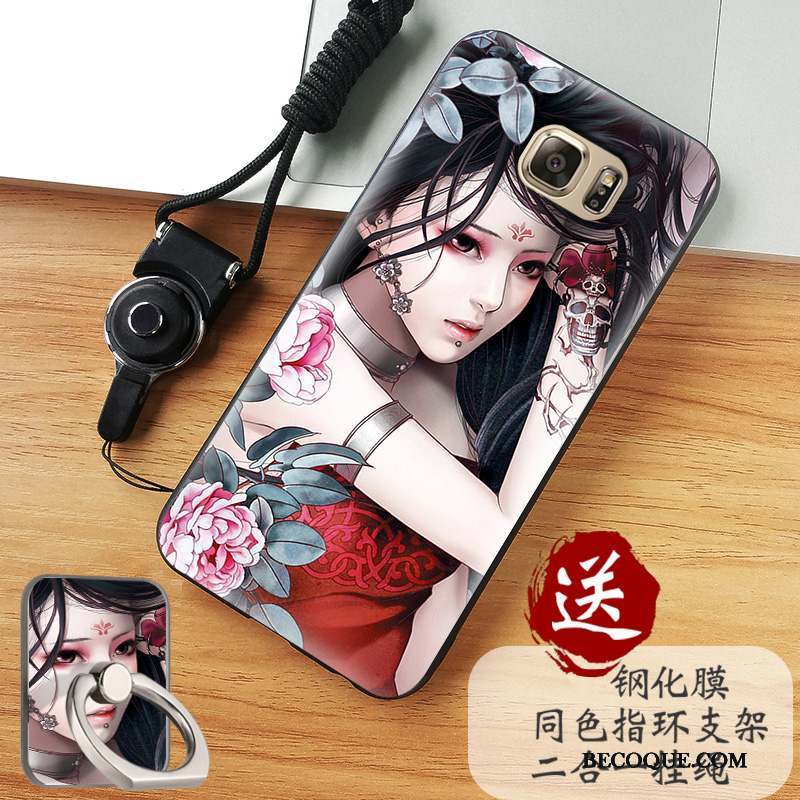 Samsung Galaxy Note 5 Coque Incassable Étui Fluide Doux Dessin Animé Délavé En Daim Silicone