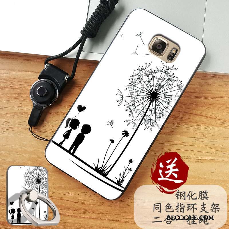 Samsung Galaxy Note 5 Coque Incassable Étui Fluide Doux Dessin Animé Délavé En Daim Silicone