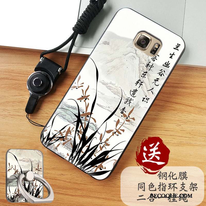 Samsung Galaxy Note 5 Coque Incassable Étui Fluide Doux Dessin Animé Délavé En Daim Silicone