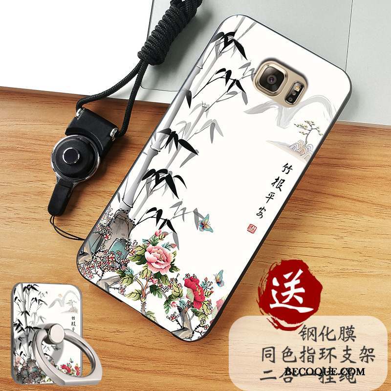 Samsung Galaxy Note 5 Coque Incassable Étui Fluide Doux Dessin Animé Délavé En Daim Silicone