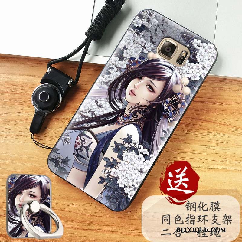 Samsung Galaxy Note 5 Coque Incassable Étui Fluide Doux Dessin Animé Délavé En Daim Silicone