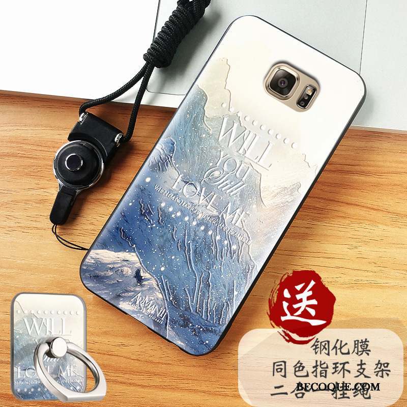 Samsung Galaxy Note 5 Coque Incassable Étui Fluide Doux Dessin Animé Délavé En Daim Silicone