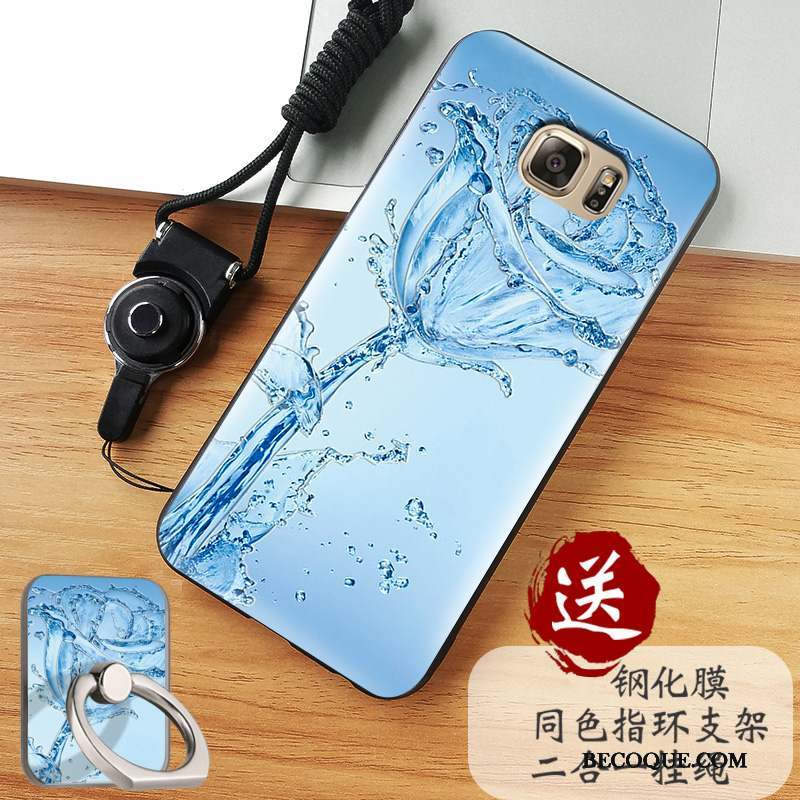 Samsung Galaxy Note 5 Coque Incassable Étui Fluide Doux Dessin Animé Délavé En Daim Silicone