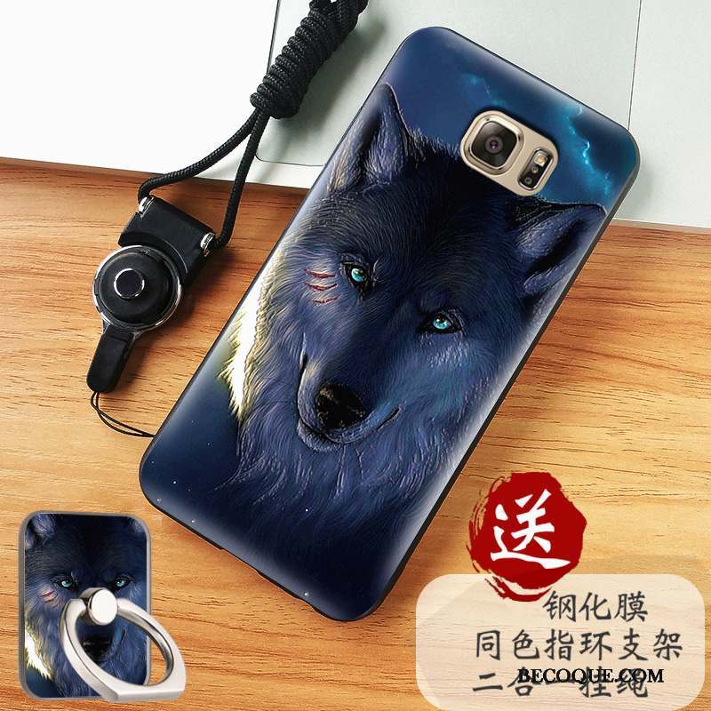 Samsung Galaxy Note 5 Coque Incassable Étui Fluide Doux Dessin Animé Délavé En Daim Silicone