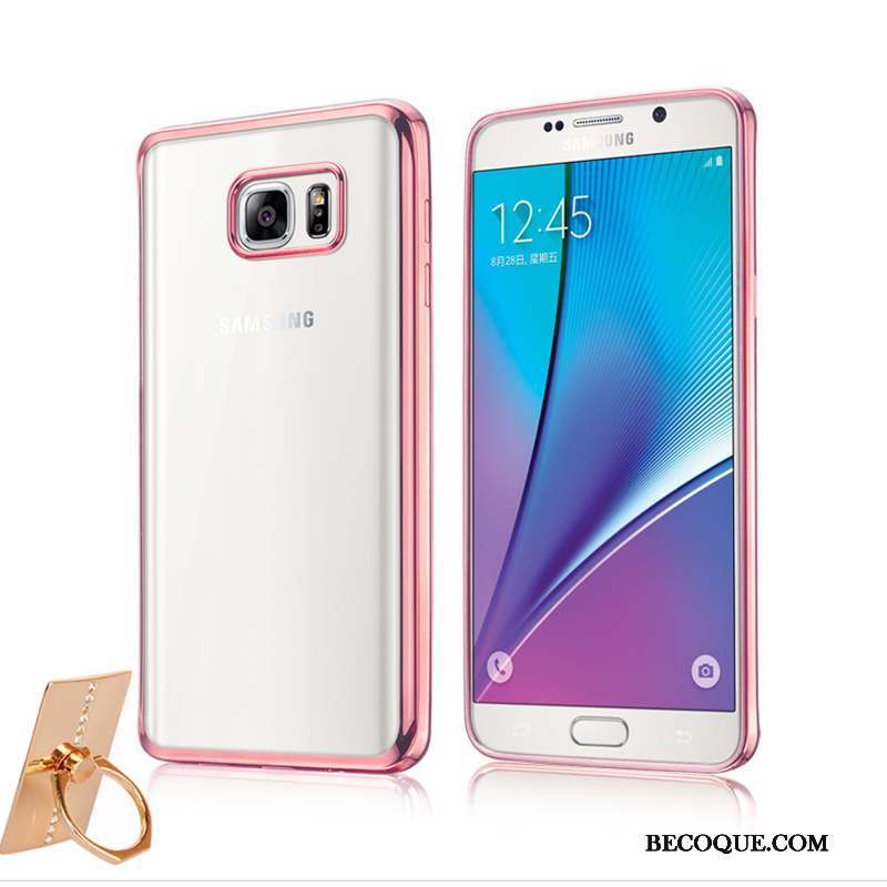 Samsung Galaxy Note 5 Coque Placage Silicone Mince Téléphone Portable Transparent Étui