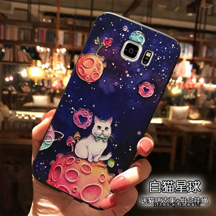 Samsung Galaxy Note 5 Coque Étui Silicone Violet Dessin Animé Ornements Suspendus Tendance