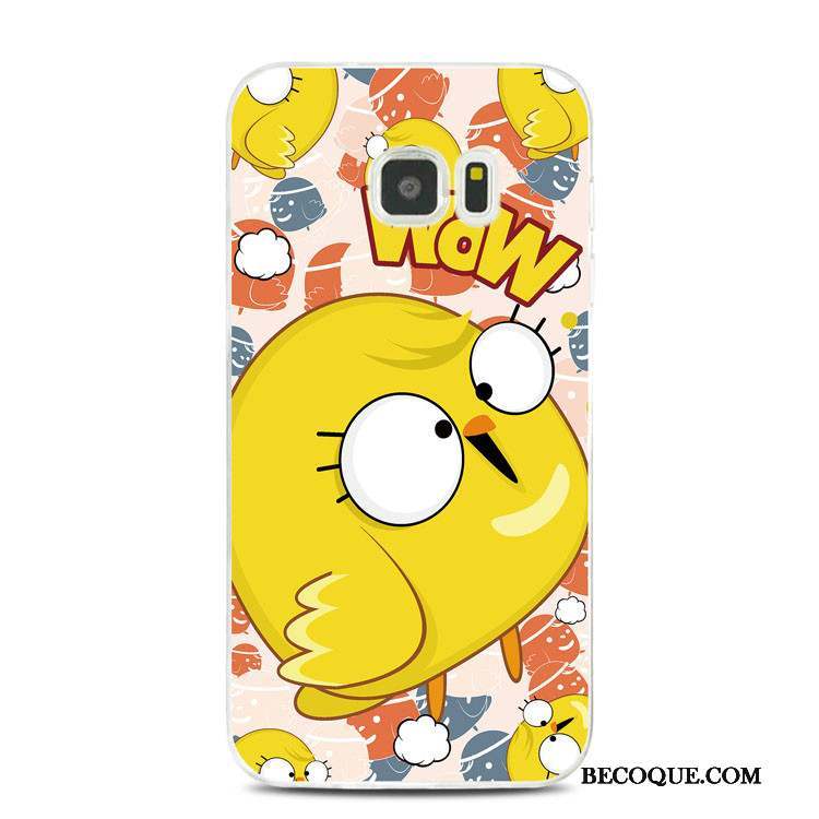 Samsung Galaxy Note 5 Fluide Doux Gaufrage Coque Poulet Support Jaune