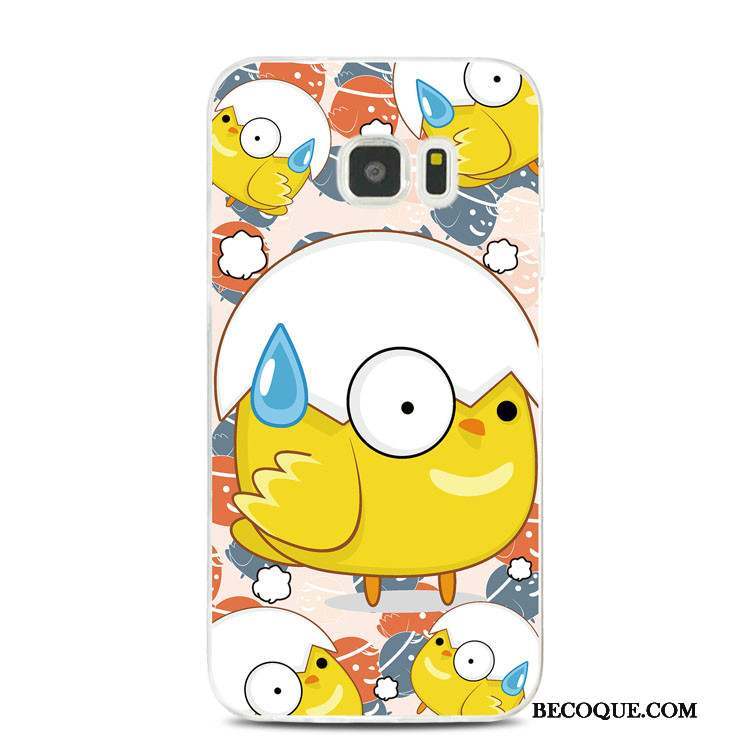 Samsung Galaxy Note 5 Fluide Doux Gaufrage Coque Poulet Support Jaune