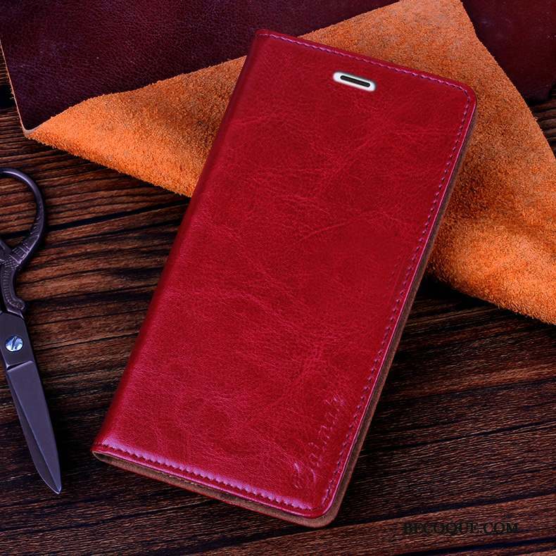 Samsung Galaxy Note 5 Housse Protection Téléphone Portable Étui En Cuir Rouge Coque De Téléphone