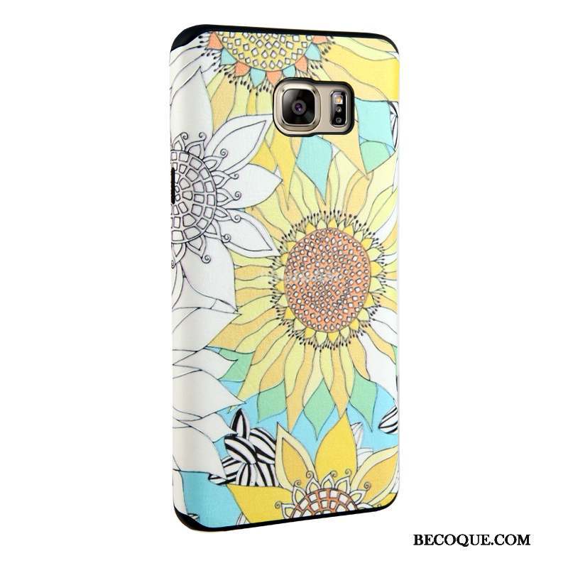 Samsung Galaxy Note 5 Multicolore Dessin Animé Coque De Téléphone Fluide Doux Fleurs Peinture