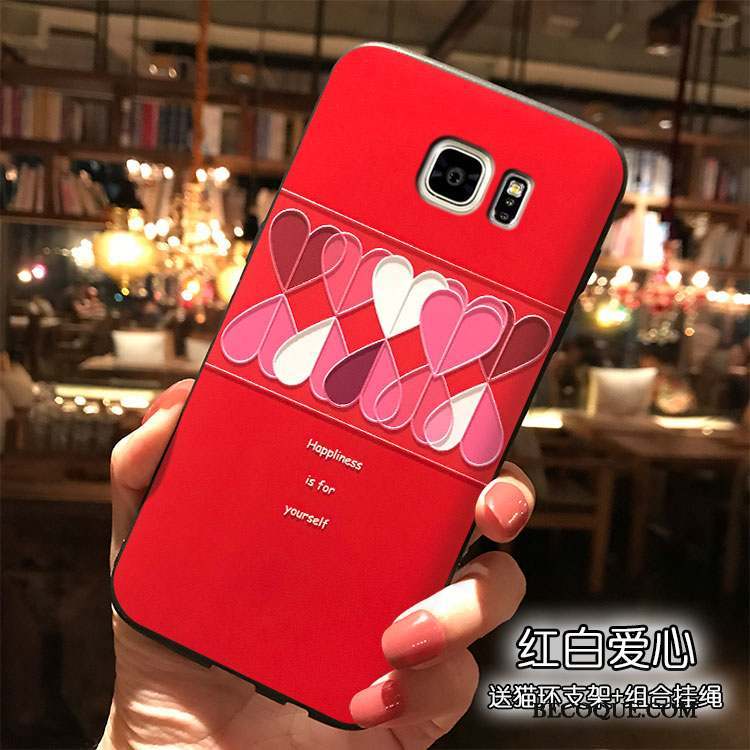 Samsung Galaxy Note 5 Personnalité Tendance Silicone Ornements Suspendus Rouge Coque De Téléphone