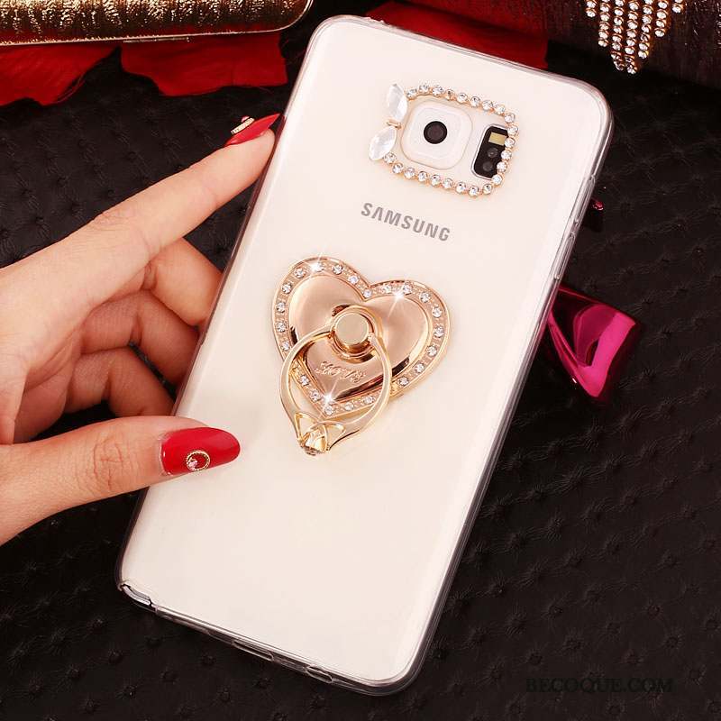 Samsung Galaxy Note 5 Protection Blanc Téléphone Portable Étui Coque Strass