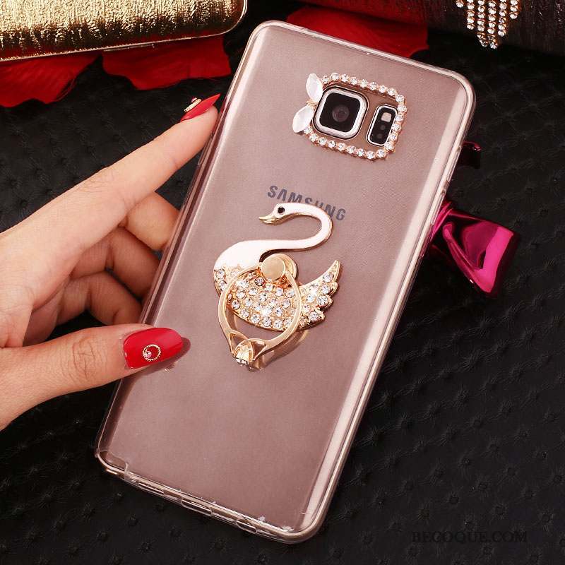 Samsung Galaxy Note 5 Protection Blanc Téléphone Portable Étui Coque Strass