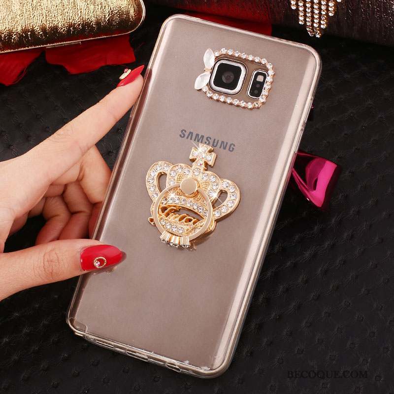 Samsung Galaxy Note 5 Protection Blanc Téléphone Portable Étui Coque Strass