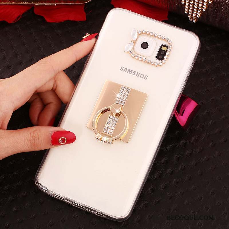 Samsung Galaxy Note 5 Protection Blanc Téléphone Portable Étui Coque Strass