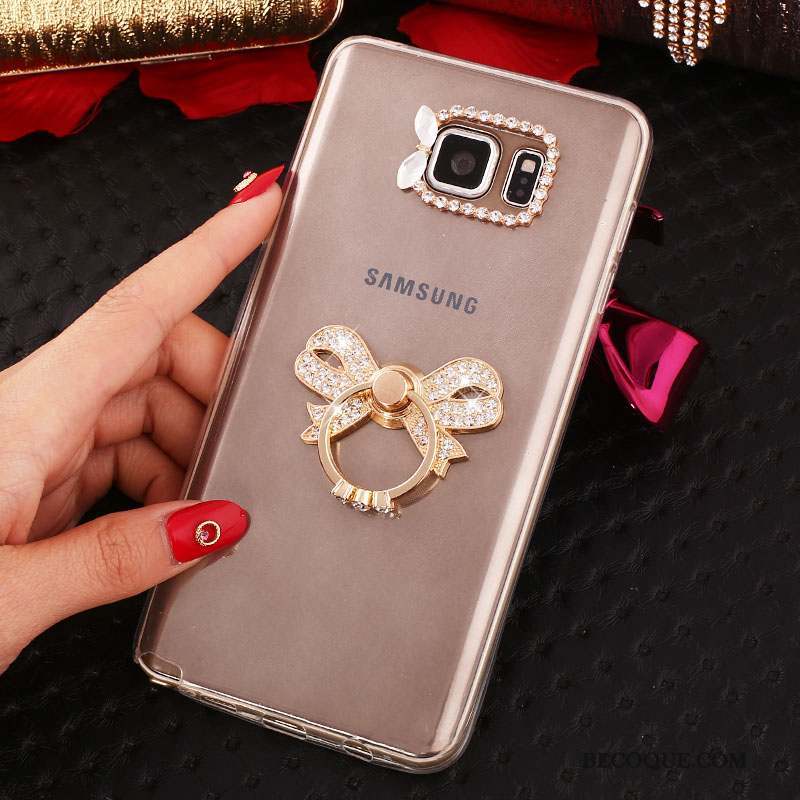 Samsung Galaxy Note 5 Protection Blanc Téléphone Portable Étui Coque Strass