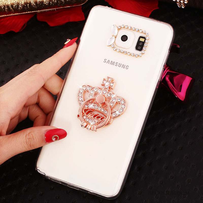 Samsung Galaxy Note 5 Protection Blanc Téléphone Portable Étui Coque Strass