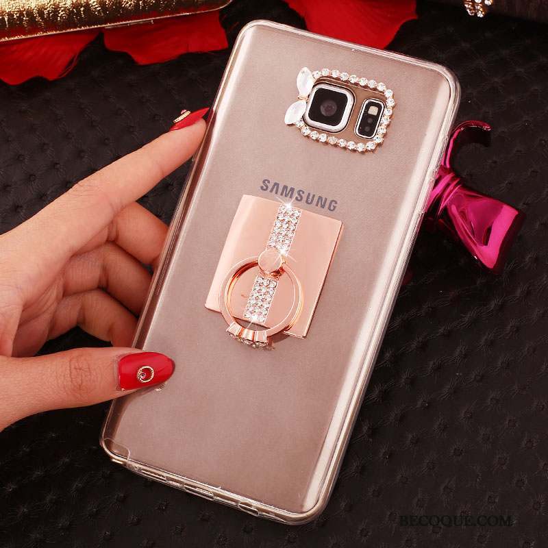 Samsung Galaxy Note 5 Protection Blanc Téléphone Portable Étui Coque Strass