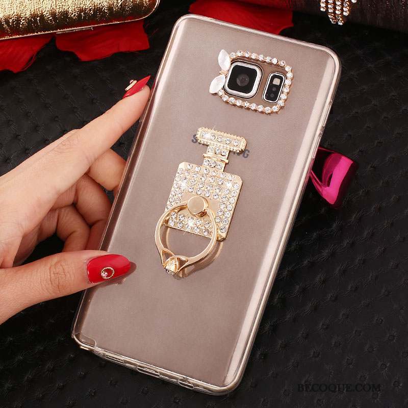 Samsung Galaxy Note 5 Protection Blanc Téléphone Portable Étui Coque Strass