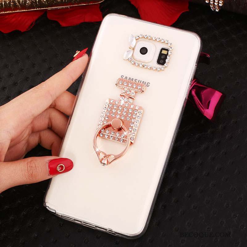 Samsung Galaxy Note 5 Protection Blanc Téléphone Portable Étui Coque Strass