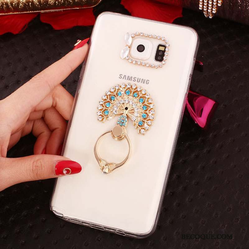 Samsung Galaxy Note 5 Protection Blanc Téléphone Portable Étui Coque Strass