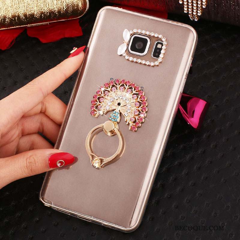 Samsung Galaxy Note 5 Protection Blanc Téléphone Portable Étui Coque Strass