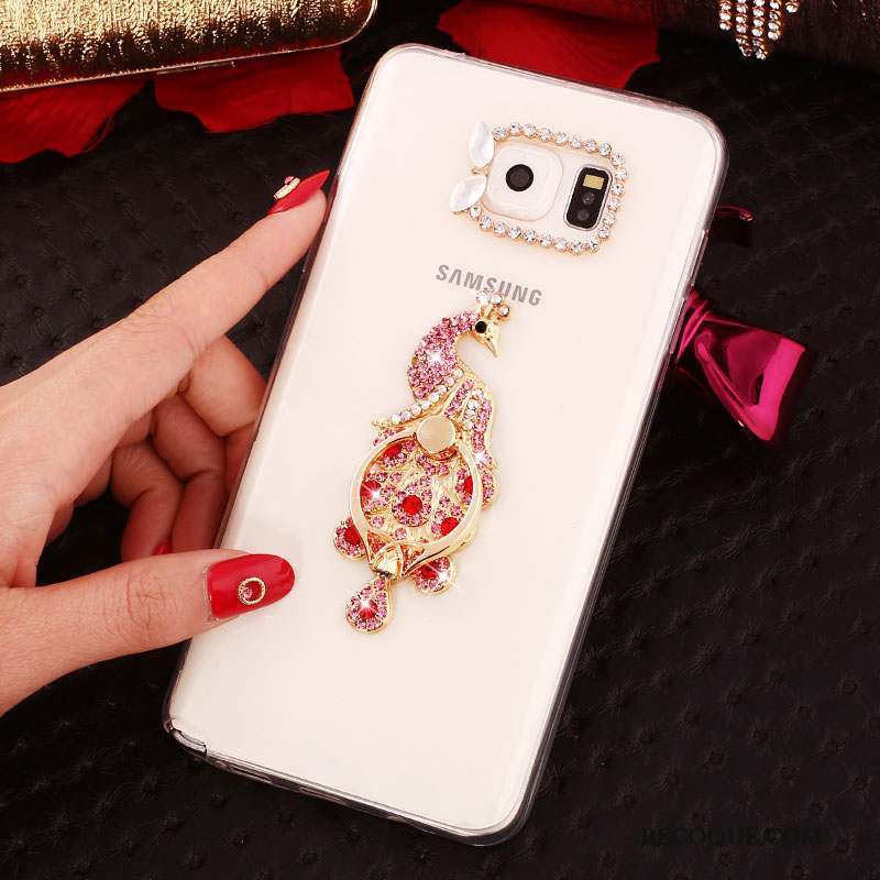 Samsung Galaxy Note 5 Protection Blanc Téléphone Portable Étui Coque Strass