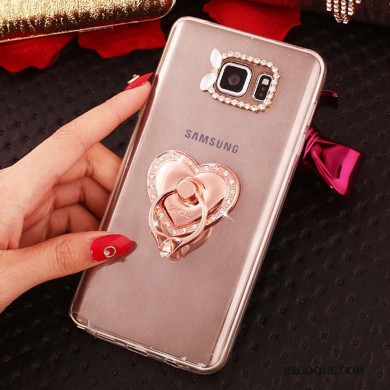 Samsung Galaxy Note 5 Protection Blanc Téléphone Portable Étui Coque Strass