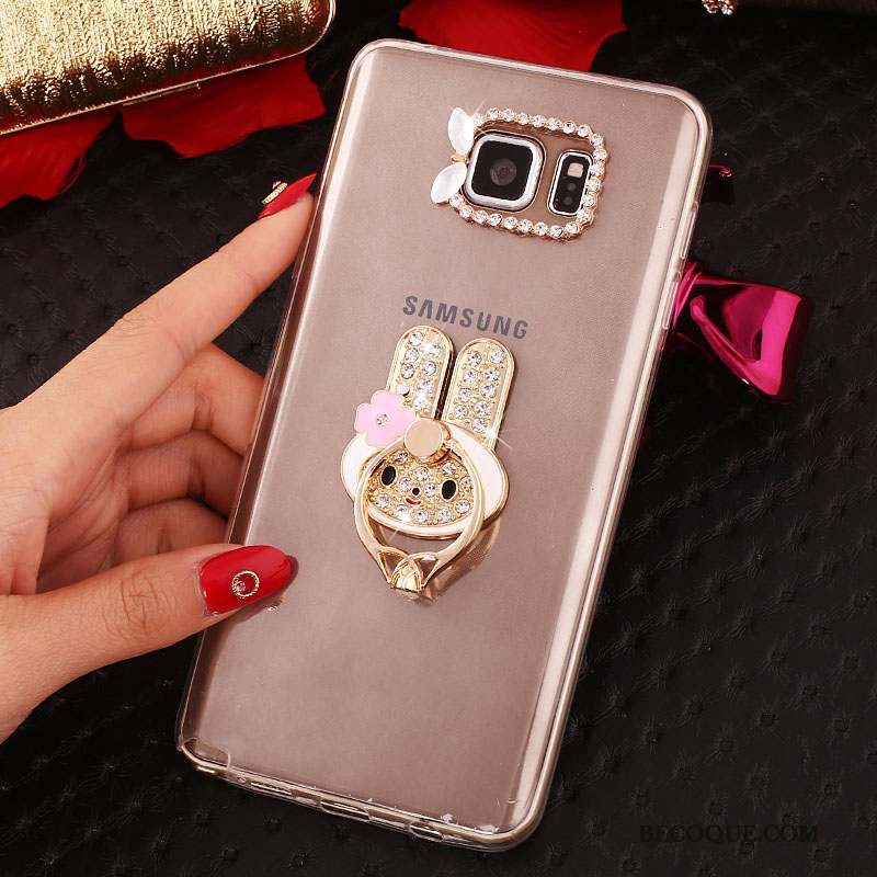 Samsung Galaxy Note 5 Protection Blanc Téléphone Portable Étui Coque Strass