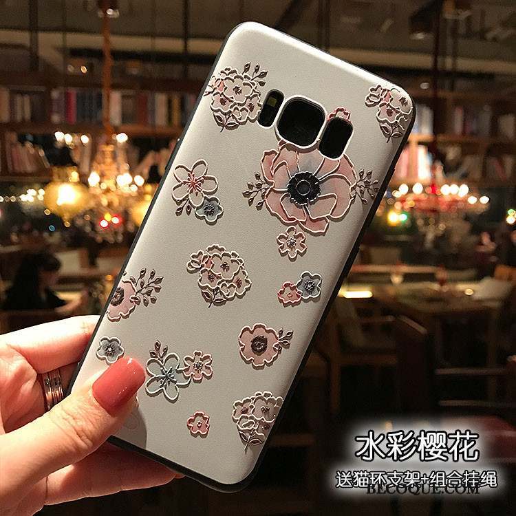 Samsung Galaxy Note 5 Rose Floral Fluide Doux Noir Gaufrage Coque De Téléphone