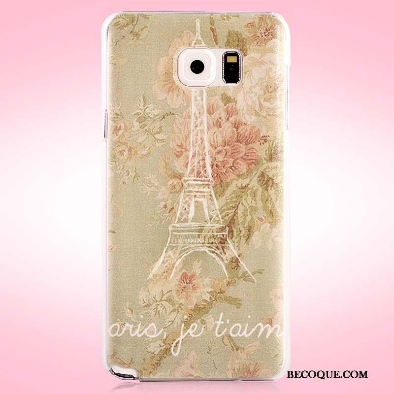 Samsung Galaxy Note 5 Rose Protection Fleurs Coque Étui De Téléphone