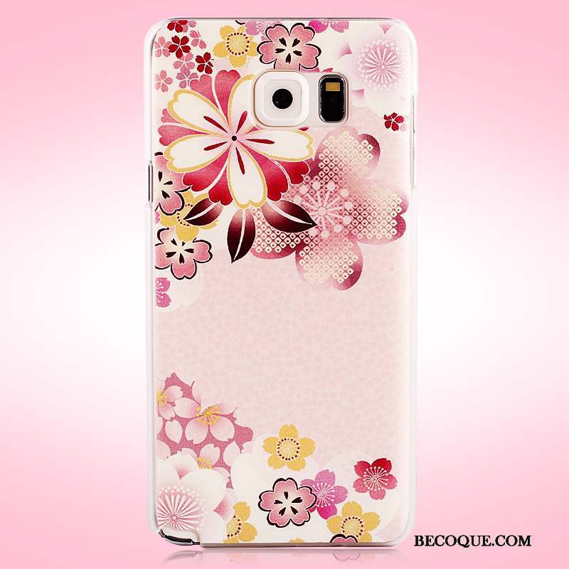 Samsung Galaxy Note 5 Rose Protection Fleurs Coque Étui De Téléphone