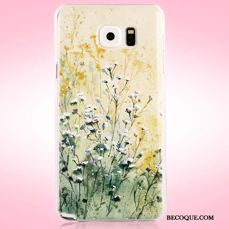 Samsung Galaxy Note 5 Rose Protection Fleurs Coque Étui De Téléphone