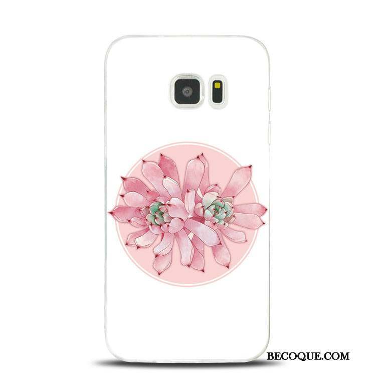 Samsung Galaxy Note 5 Silicone Fleur De Pêche Support Fleurs Rose Coque