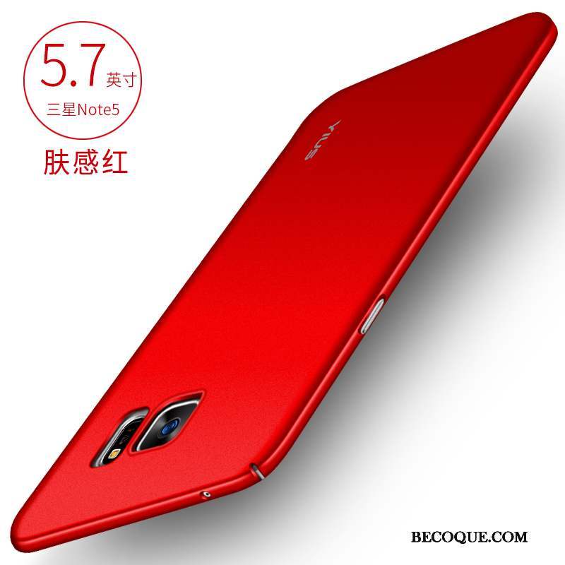 Samsung Galaxy Note 5 Tout Compris Rouge Téléphone Portable Coque Étui Délavé En Daim