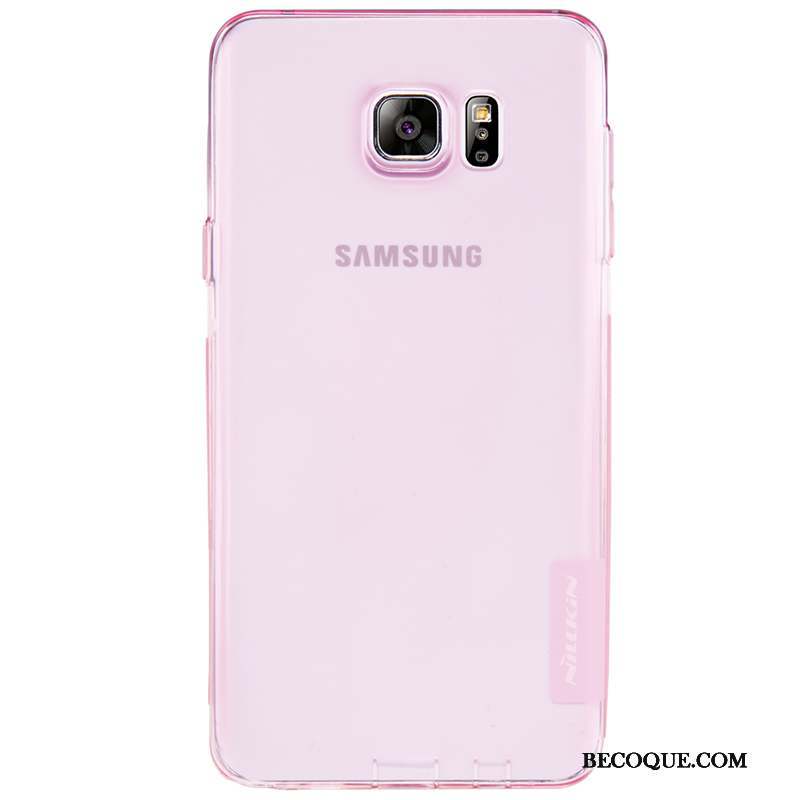 Samsung Galaxy Note 5 Téléphone Portable Bleu Fluide Doux Coque Transparent Protection