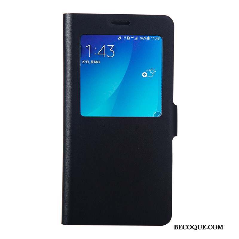Samsung Galaxy Note 5 Étui En Cuir Orange Clamshell Cuir Véritable Coque De Téléphone Téléphone Portable