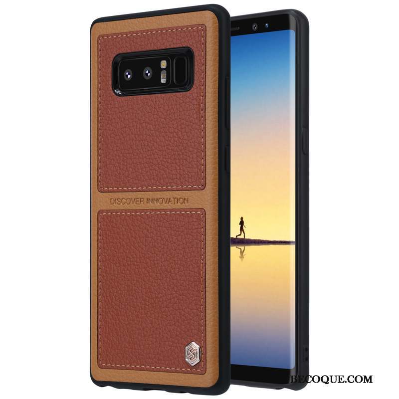 Samsung Galaxy Note 8 Business Coque De Téléphone Noir Étui Incassable Or