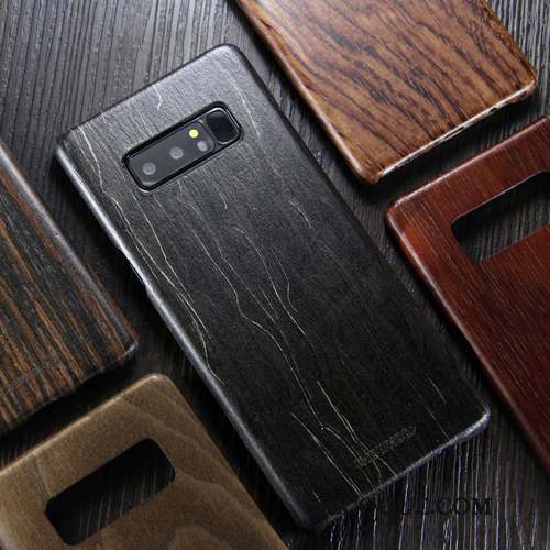 Samsung Galaxy Note 8 Coque Bois En Bois Étui Marque De Tendance Très Mince Protection