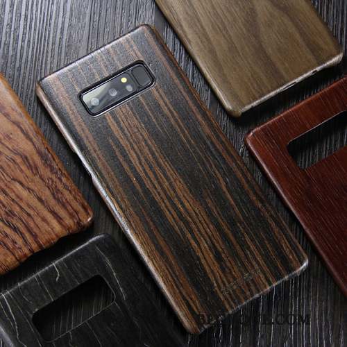 Samsung Galaxy Note 8 Coque Bois En Bois Étui Marque De Tendance Très Mince Protection