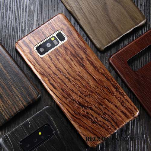 Samsung Galaxy Note 8 Coque Bois En Bois Étui Marque De Tendance Très Mince Protection