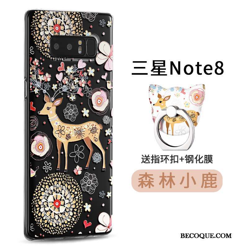 Samsung Galaxy Note 8 Coque Créatif Personnalité Une Agrafe Anneau Nouveau Silicone