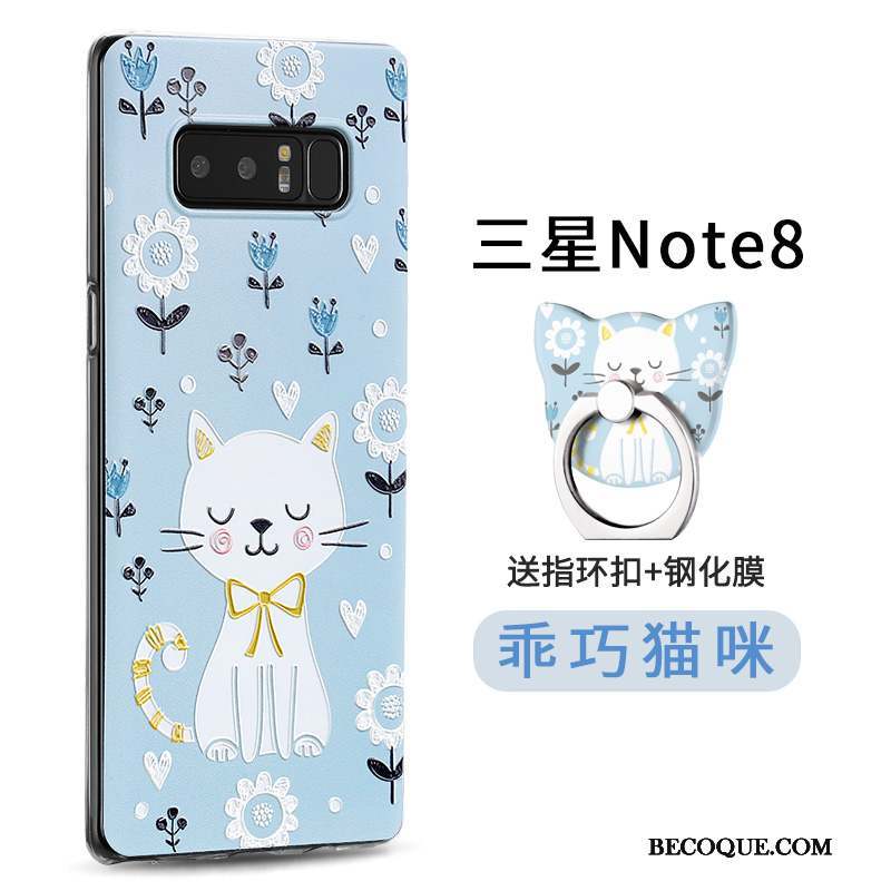 Samsung Galaxy Note 8 Coque Créatif Personnalité Une Agrafe Anneau Nouveau Silicone