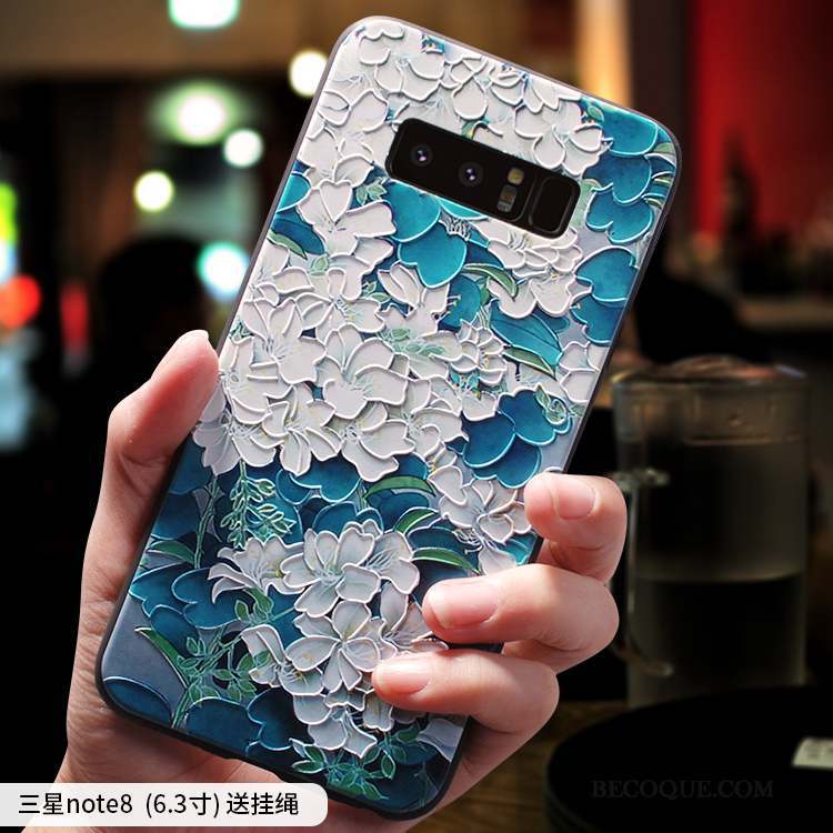 Samsung Galaxy Note 8 Coque De Téléphone Nouveau Créatif Silicone Bleu Protection